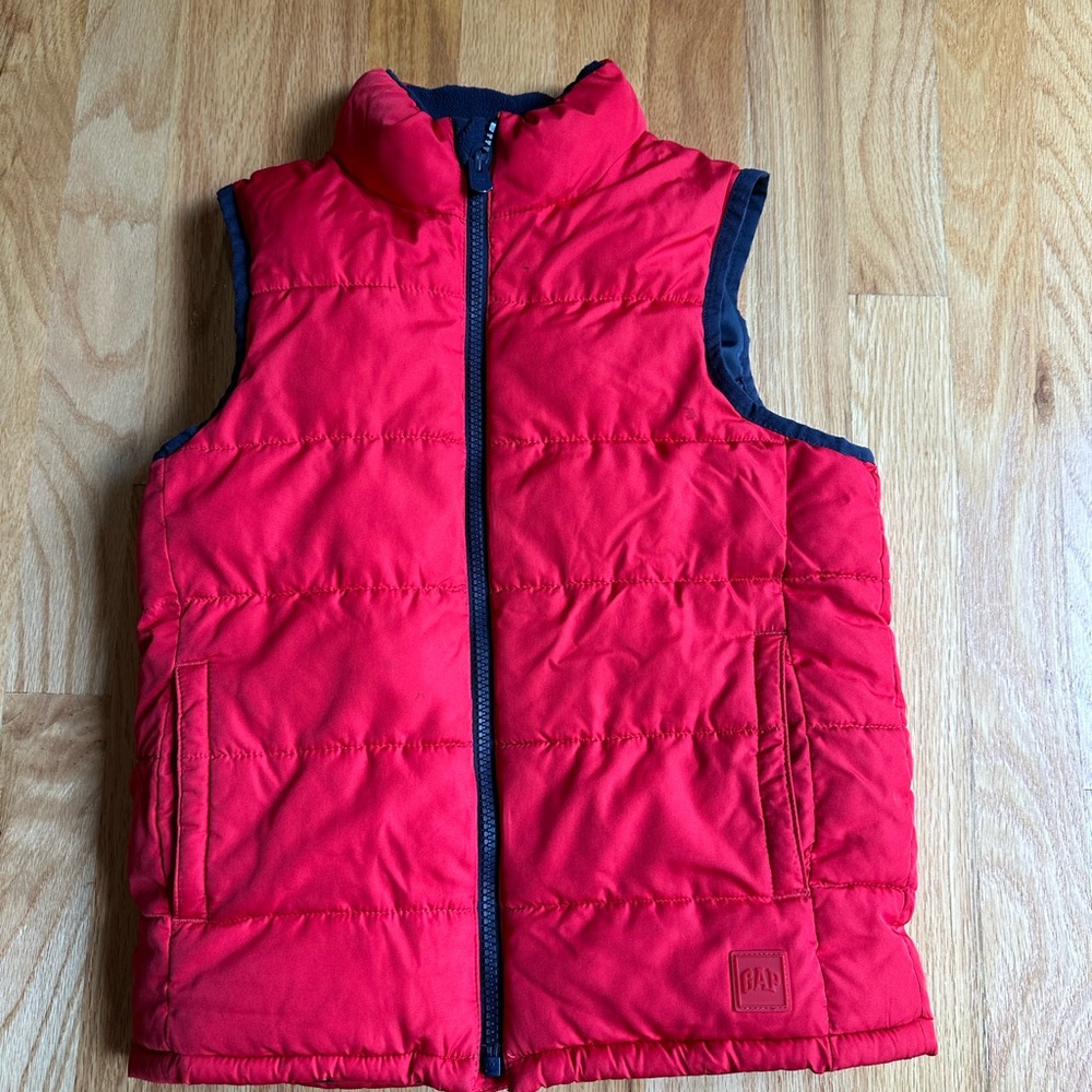 GAP Kids Red Puffer Vest Small
